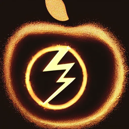 Prompt: apple made of lightning