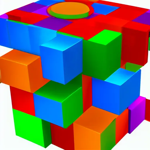 Prompt: cube in 4 d space, vector graphic, matlab,
