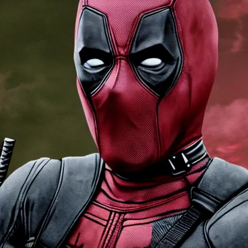 Prompt: Deadpool in The Walking Dead 4K quality super realistic