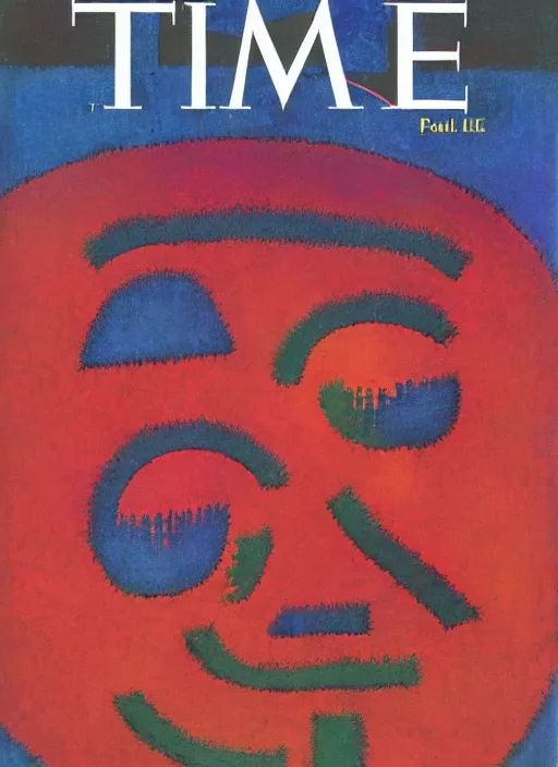 Prompt: TIME magazine cover, the coming AI singularity, by Paul Klee, 4k