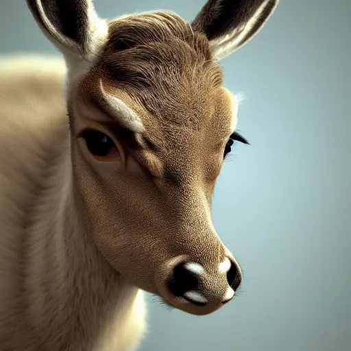 Image similar to hyperrealistic dslr film still of peter grohl disguised as baby deer, foal, stunning 8 k octane comprehensive 3 d render, inspired by istvan sandorfi & greg rutkowski & unreal engine, perfect symmetry, dim volumetric cinematic lighting, extremely hyper - detailed, incredibly real lifelike attributes & flesh texture, intricate, masterpiece, artstation, stunning