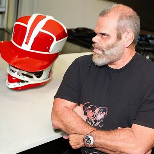 Image similar to Paul Teutul senior becoming a walrus from American Chopper