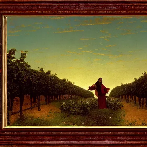 Prompt: ancient realistic satanic town flower bocaccio cardboard merlot shiraz , by Artemisia Gentileschi and Martin Johnson Heade and George Inness , #micro , photography , digital illustration