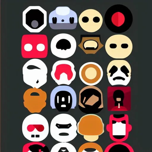 Image similar to face icon vector minimalist 3 do interactive multiplayer by artstation loftis cory fanart