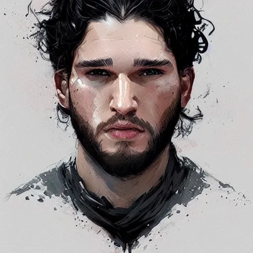 Prompt: portrait of jon snow with a very large nose by greg rutkowski, ridiculous, attractive, highly detailed portrait, scifi, digital painting, artstation, concept art, smooth, sharp foccus ilustration, artstation hq ”