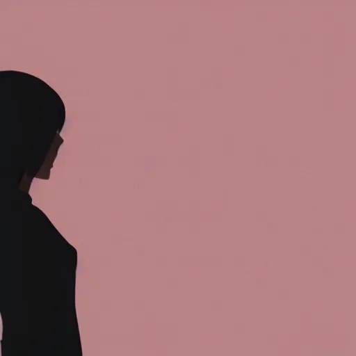 Prompt: photograph of the shadow silhouette of anime girl