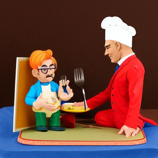 Image similar to albert hofmann cosplay celebrity chef, stop motion vinyl action figure, plastic, toy, john stezaker style