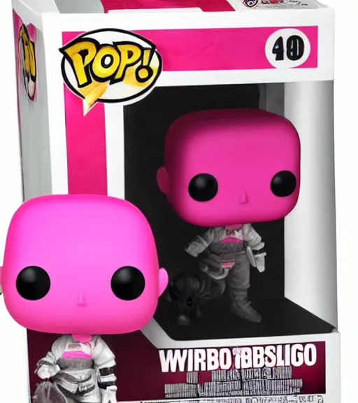 Prompt: horrid little pink blob of wriggling flesh funko pop still sealed in box, ebay listing