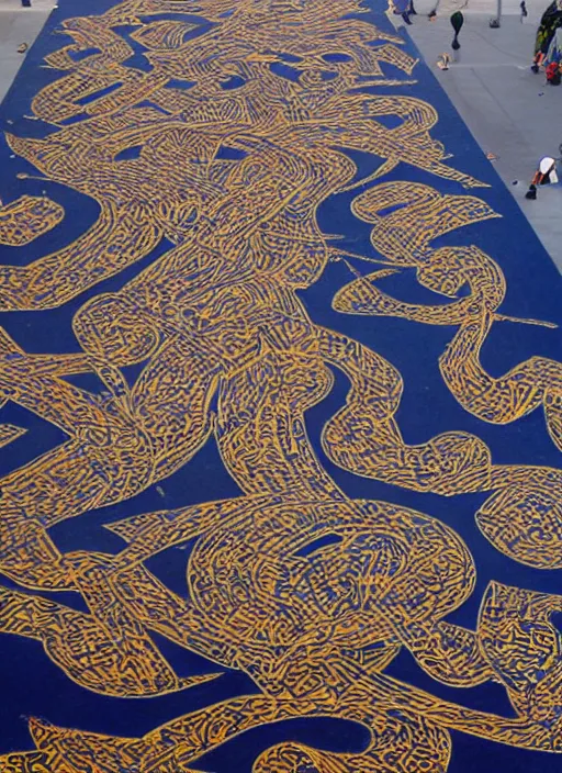 Prompt: the biggest calligraphy in the World, art by Pokras Lampas,