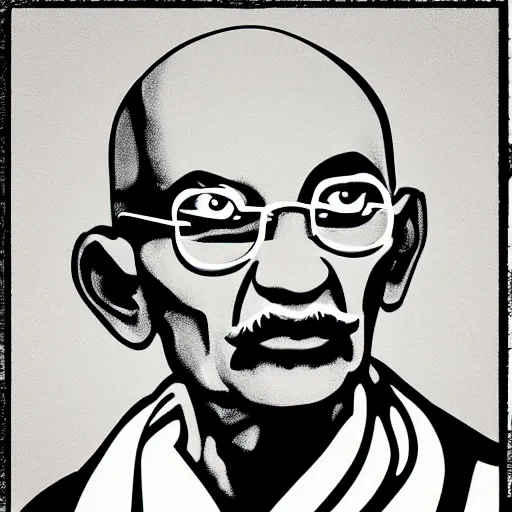 Image similar to mahatma gahndi pop art