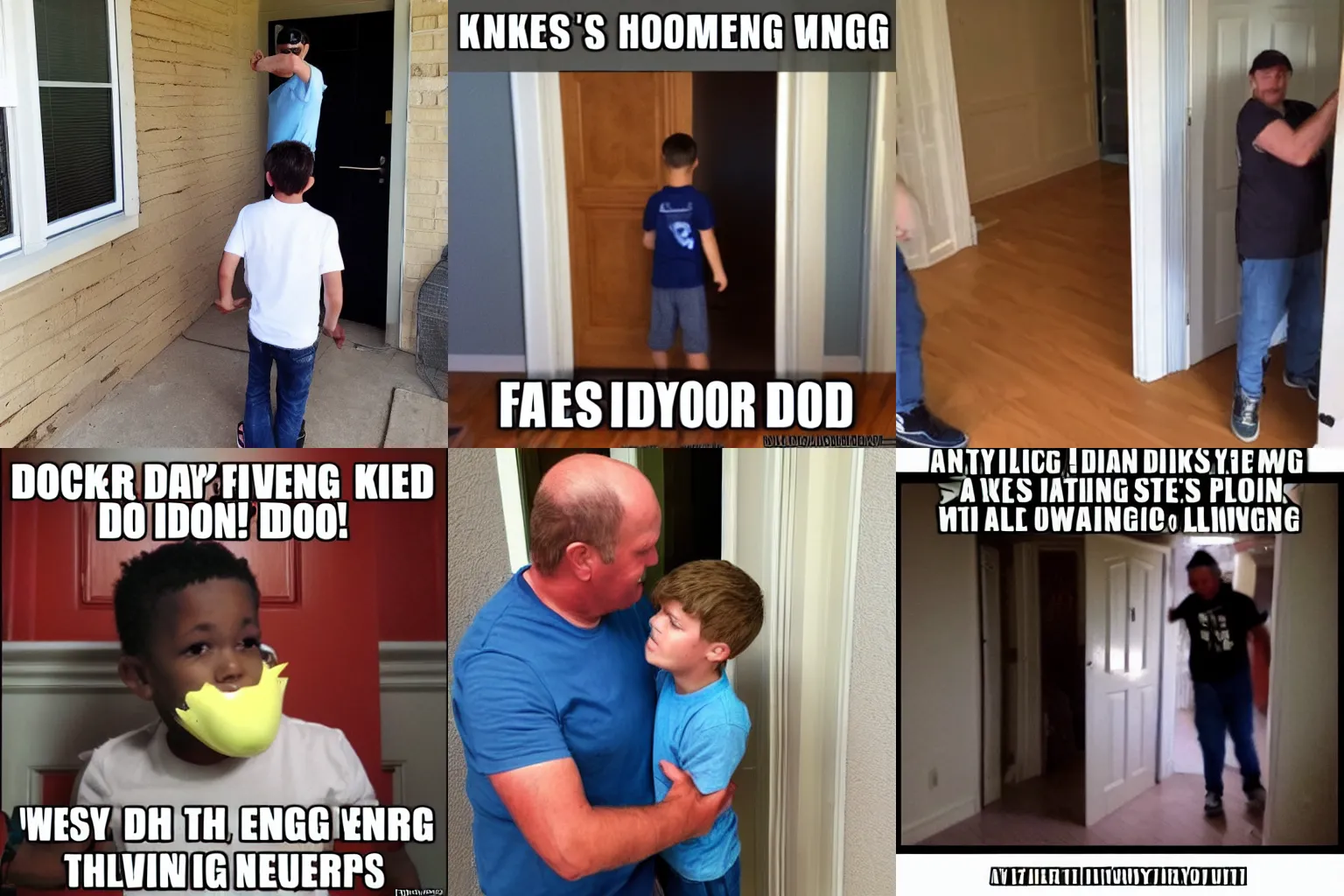 Prompt: Dad kicks door and asks his gamer son if he is winning