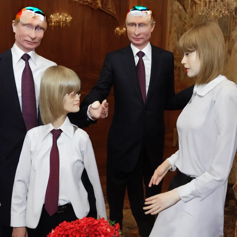 Image similar to vladimir putin meets ayanami rei