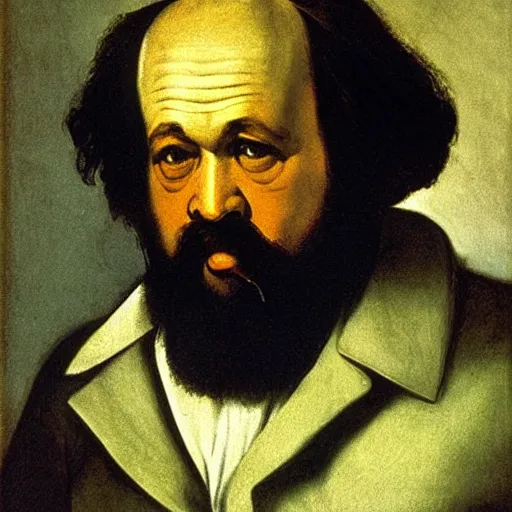 Prompt: Karl Marx painted by Caravaggio