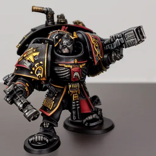Image similar to accurate photo of a warhammer 40k figurine