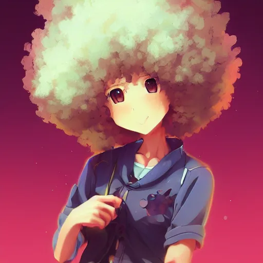 Image similar to anime portrait of Bob Ross as an anime girl by Stanley Artgerm Lau, WLOP, Rossdraws, James Jean, Andrei Riabovitchev, Marc Simonetti, and Sakimichan, trending on artstation