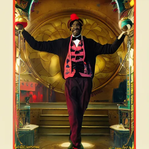 Prompt: snoop dogg as a circus clown juggling microphones, cinematic, volumetric lighting, f 8 aperture, cinematic eastman 5 3 8 4 film, photorealistic by greg rutkowski, by stanley artgerm, by alphonse mucha