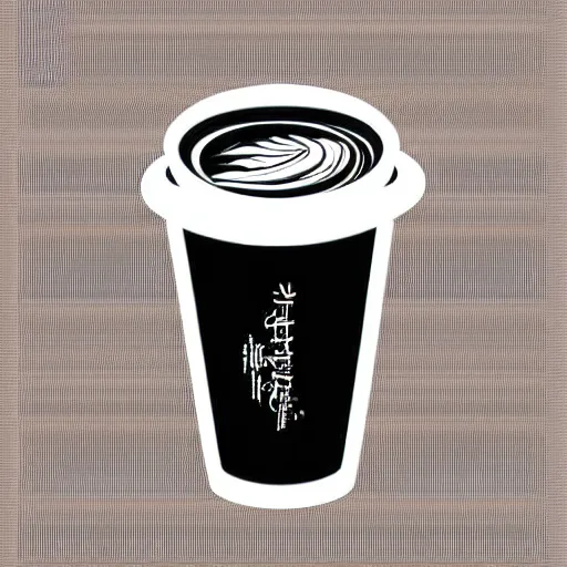 Image similar to silhouette of a cup of coffe illustration, vector art style, medium shot, intricate, elegant, highly detailed, digital art, ffffound, art by hajime sorayama