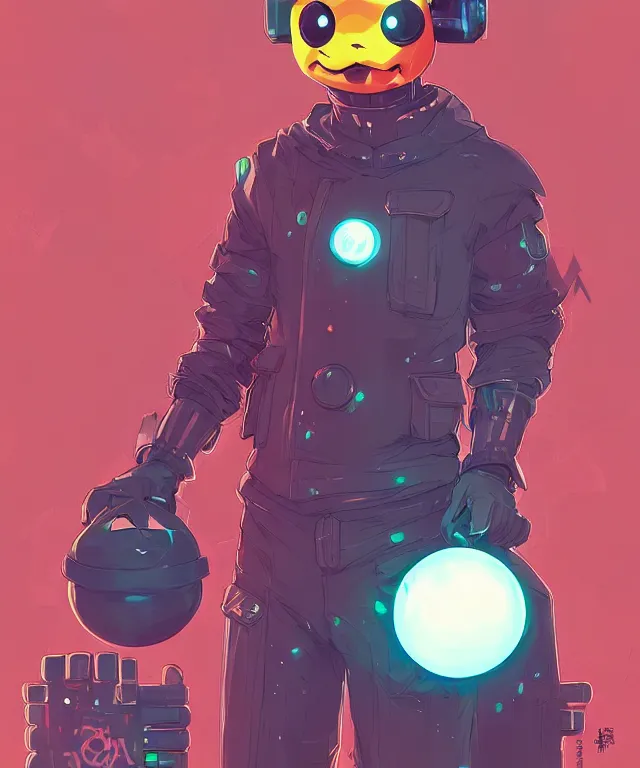 Image similar to a portrait of an anthropomorphic cyberpunk pikachu, holding rice ball, cyberpunk!, fantasy, elegant, digital painting, artstation, concept art, matte, sharp focus, illustration, art by josan gonzalez