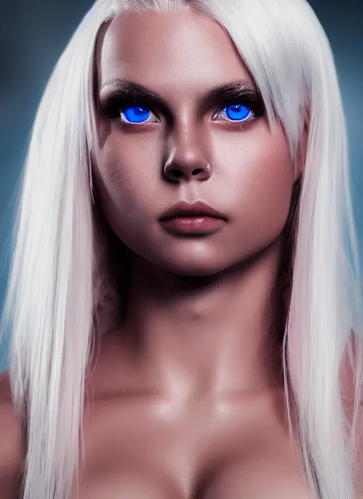 Image similar to full body photography kerli koiv, 8 0 mm camera, crystal clear eyes, stoic. photorealistic, highly detailed, 8 k rez, ultra hd, smooth, sharp focus