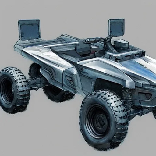 Image similar to concept art blueprint halo new atv vehicles