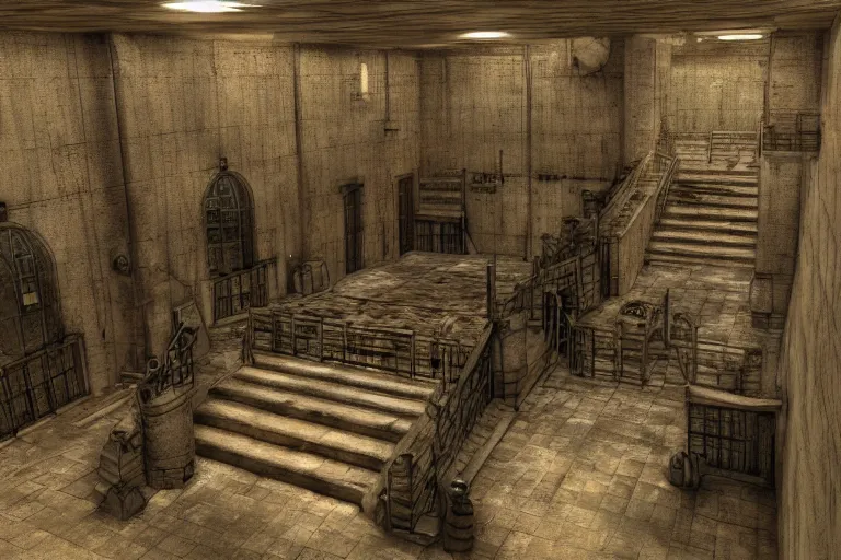 Image similar to monster society dungeon where all of the state prisoners are kept, realistic fantasy render