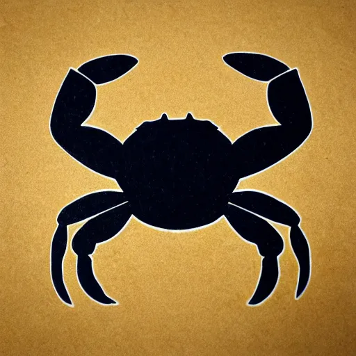 Prompt: crab decal design tribal