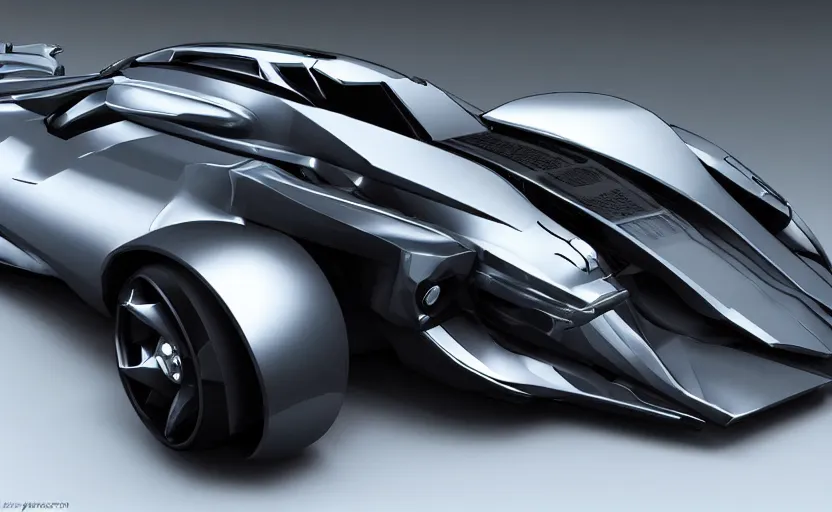 Image similar to A 2025 Batmobile Concept, studio lighting, extreme detail, very high quality, unreal engine