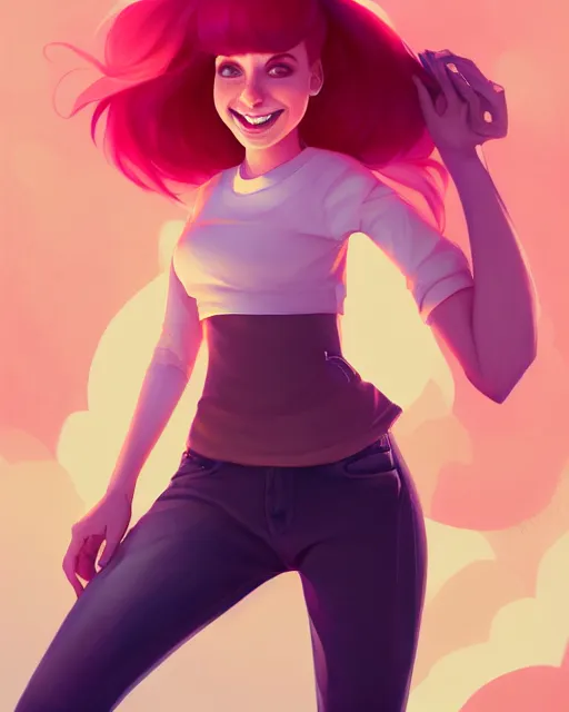 Image similar to a portrait of a beautiful full body Hayley Williams smiling, art by lois van baarle and loish and ross tran and rossdraws and sam yang and samdoesarts and artgerm, digital art, highly detailed, intricate, sharp focus, Trending on Artstation HQ, deviantart, unreal engine 5, 4K UHD image