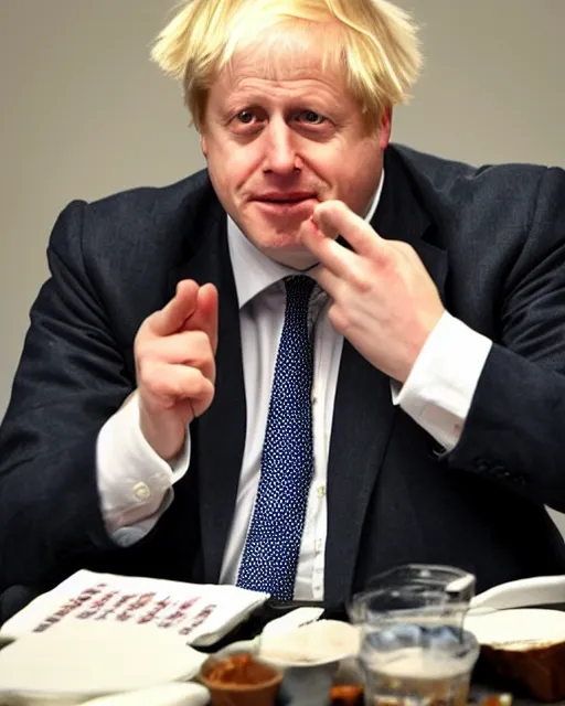 Image similar to boris johnson looking like an egg