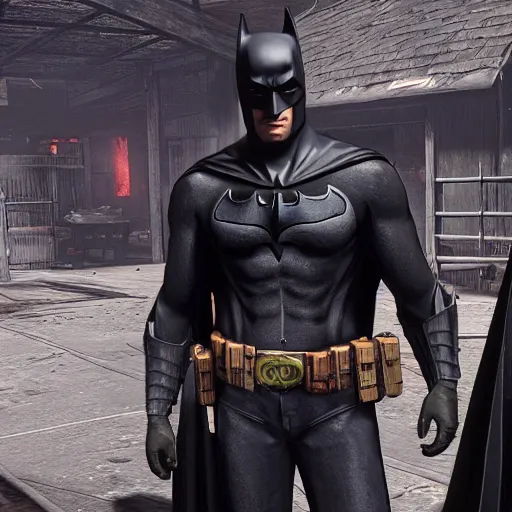 Image similar to batman in red dead redemption 2