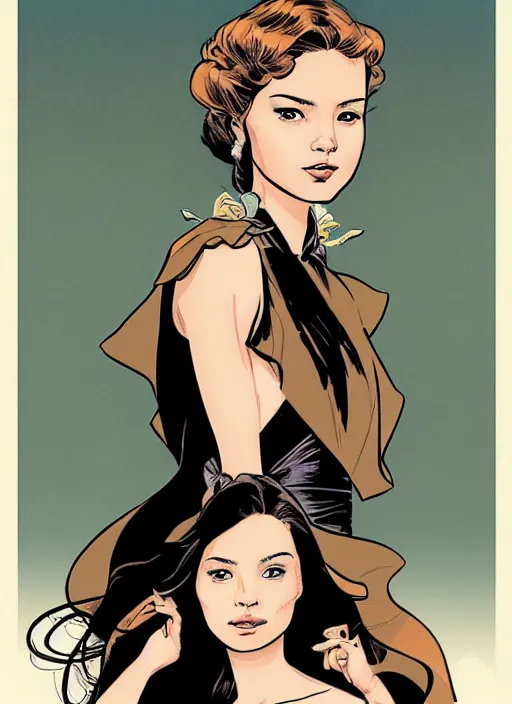 Image similar to a portrait of a pretty young lady by cliff chiang