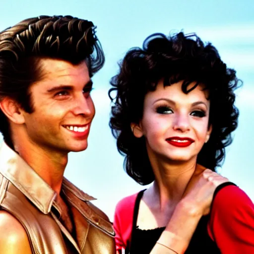 Image similar to danny and sandy from grease circa 1 9 9 0 in beverly hills