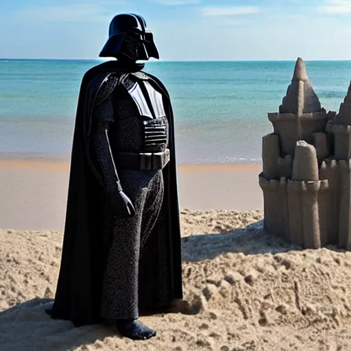 Image similar to sandcastle vader