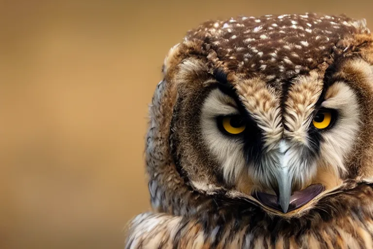 Image similar to wildlife photography of an Owlbear by Emmanuel Lubezki