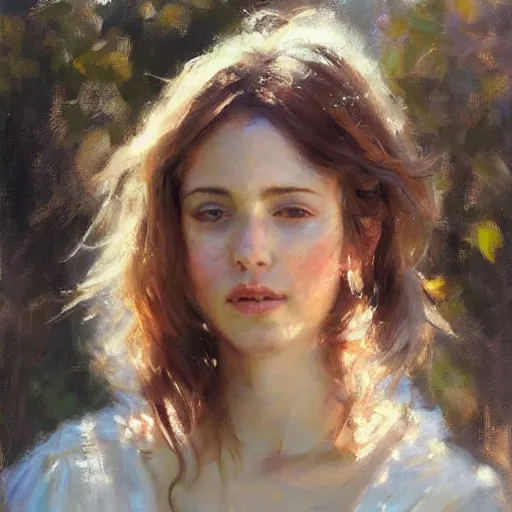 Image similar to Female portrait in morning sun, Danile Gerhartz, oil painting