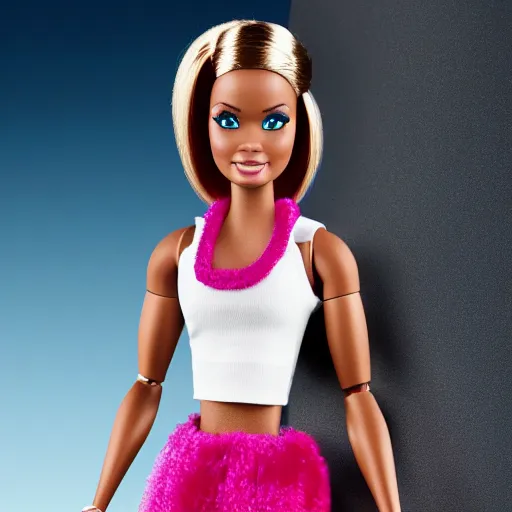 Image similar to The Rock as a barbie doll, Mattel, studio product photography, professional, detailed, f/8.0