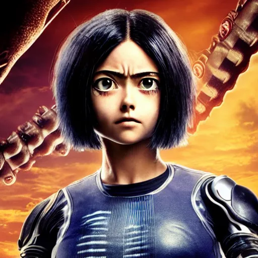 Prompt: portrait of alita battle angel
