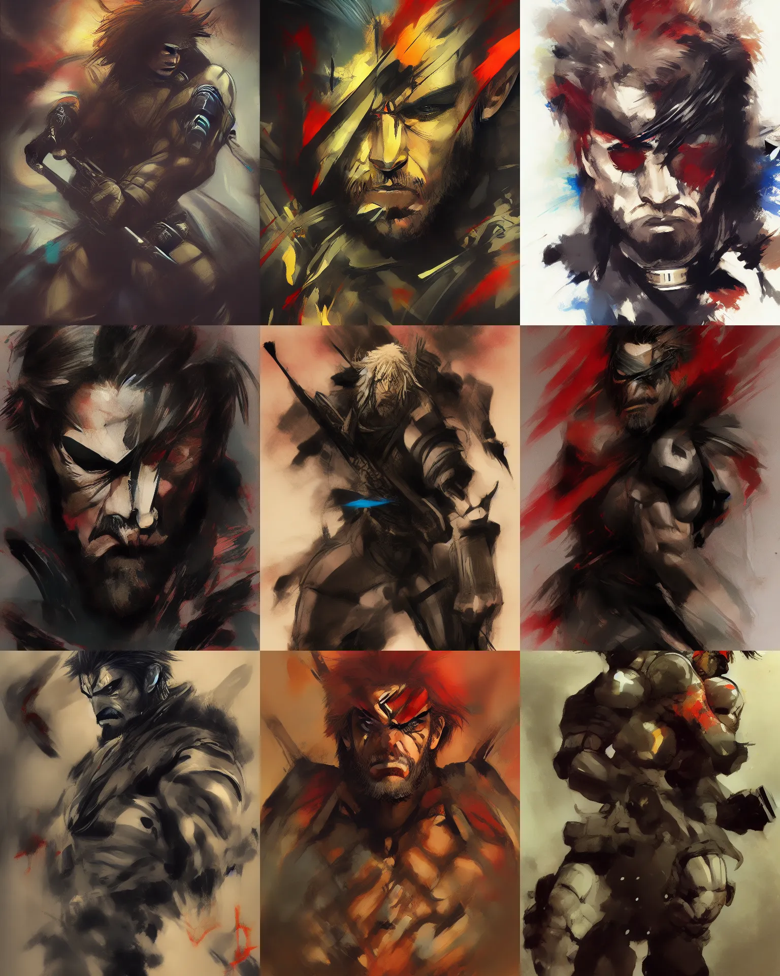 Image similar to a beautiful painting of Kunkka by Yoji Shinkawa, Metal Gear Solid, strong lines and bold colors, limited color palette, atmosphere and tension, Japanese, trending on artstation