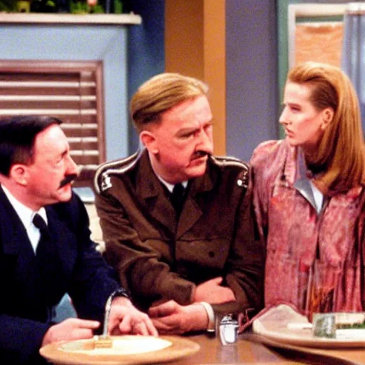 Image similar to A still of Hitler in the 1990s sitcom Friends