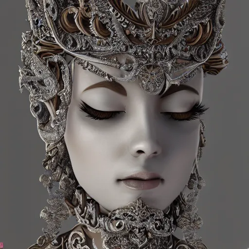 Prompt: princess, smirking, ornate, intricate, detailed, octane, 8 k