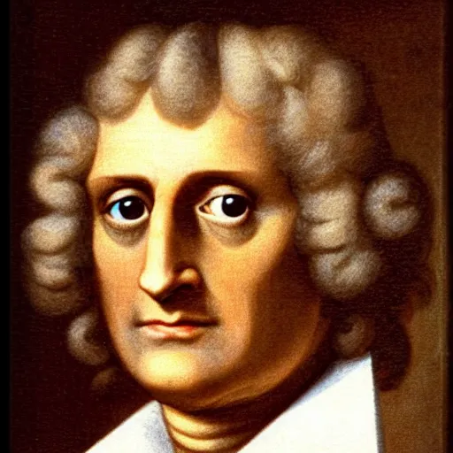 Image similar to isaac newton's face in nutella