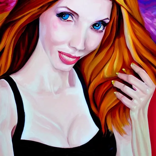 Prompt: amouranth painting, high detail