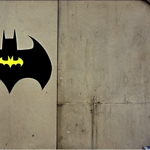 Image similar to batman by Banksy