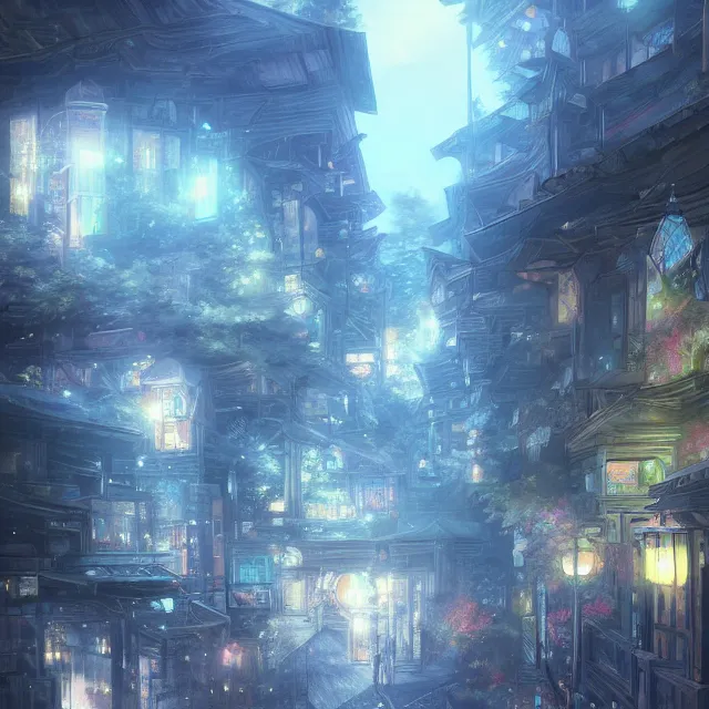 Image similar to detailed 風 景 + luminescent 背 景 + scenery artwork 厚 塗 り, artstation!! pixiv!!