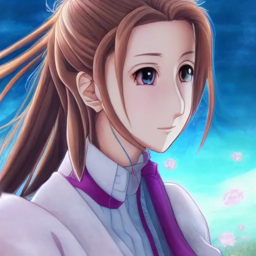 Image similar to portrait of aerith gainsborough, anime fantasy illustration by tomoyuki yamasaki, kyoto studio, madhouse, ufotable, trending on artstation