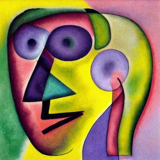 Prompt: face; a 3d abstract sketch by Kandinsky