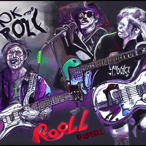 Prompt: rock n roll, concept art