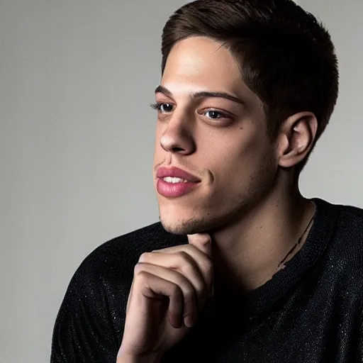 Prompt: pete davidson saying only nice things, very happy, just wants to be your friend