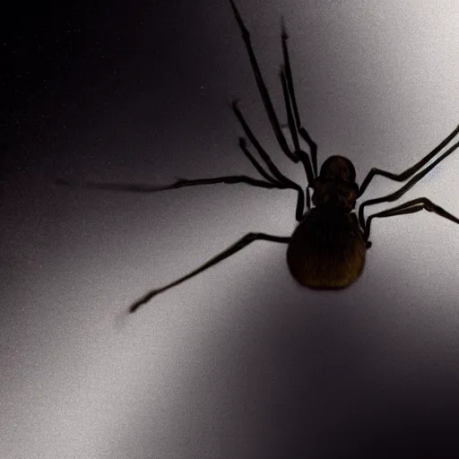 Image similar to cinematic headshot portrait of a spider flies in the space, movie still, more details, dramatic lighting