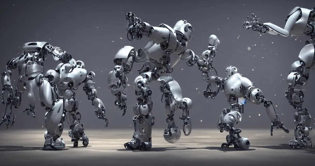 Image similar to robot fight, drama, high quality, vray, cg, crazy, space